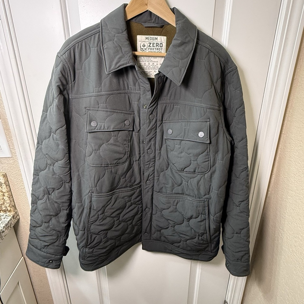 Zero Foxtrot Corps Woobie Men’s M Gray Quilted Military Field Jacket